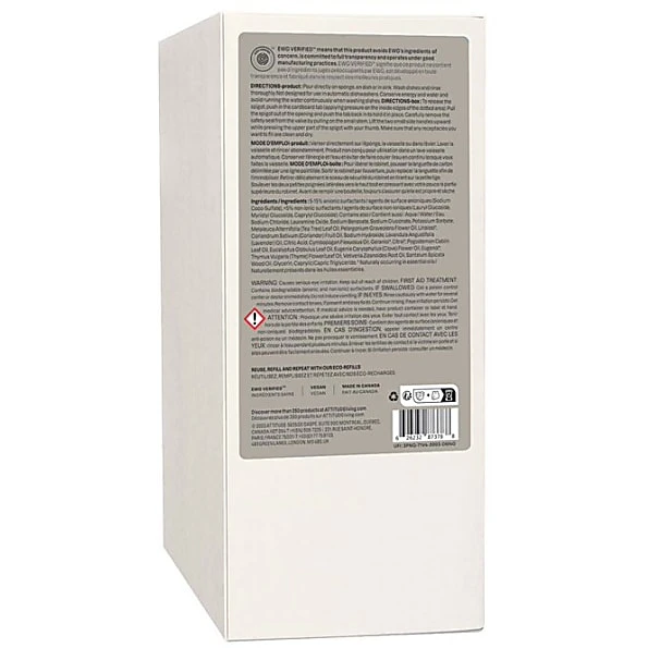 Attitude Home Essentials Dishwashing Liquid Refill - Geranium & Lemongrass 4 Attitude Home Essentials Dishwashing Liquid Refill - Geranium & Lemongrass - Image 2