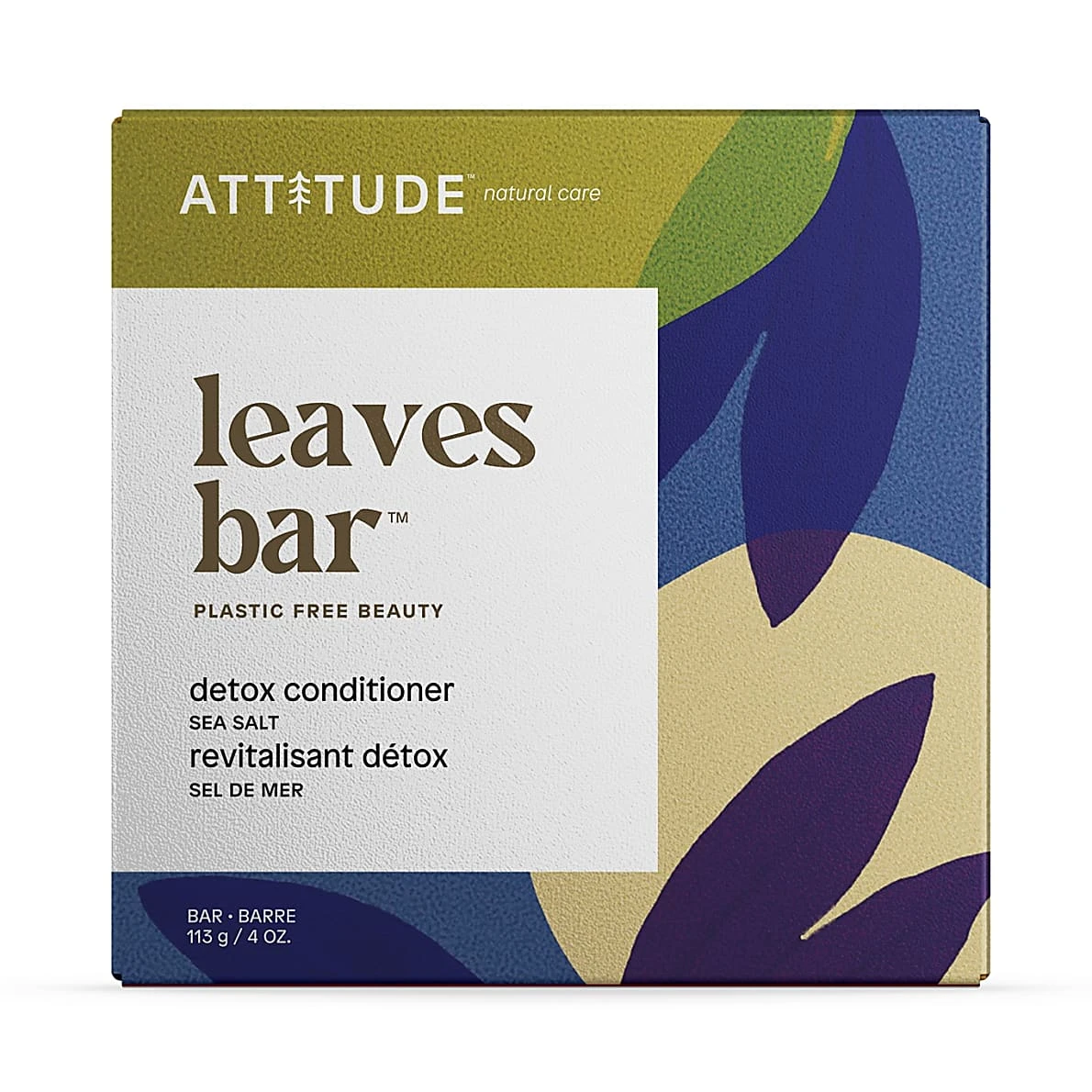 Attitude Leaves Bar Conditioner Detox - Sea Salt 3 Attitude Leaves Bar Conditioner Detox - Sea Salt