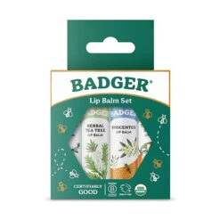 Badger Balm Classic Lipcare Kit - Green (x 4 Lip Balms)