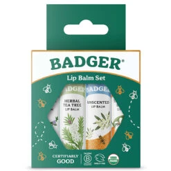 Badger Balm Classic Lipcare Kit - Gold (x4 Lip Balms)
