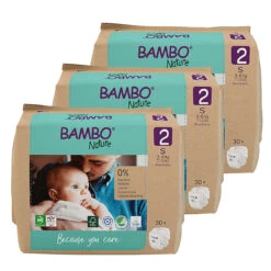 Bambo Nature Nappies - Size 2 - Economy Pack (90 Nappies)