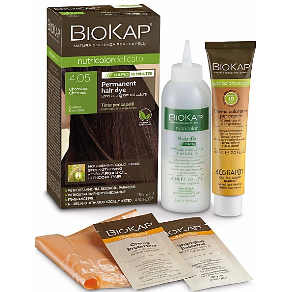 BIOKAP Chocolate Chestnut 4.05 Rapid Hair Dye 3 BIOKAP Chocolate Chestnut 4.05 Rapid Hair Dye