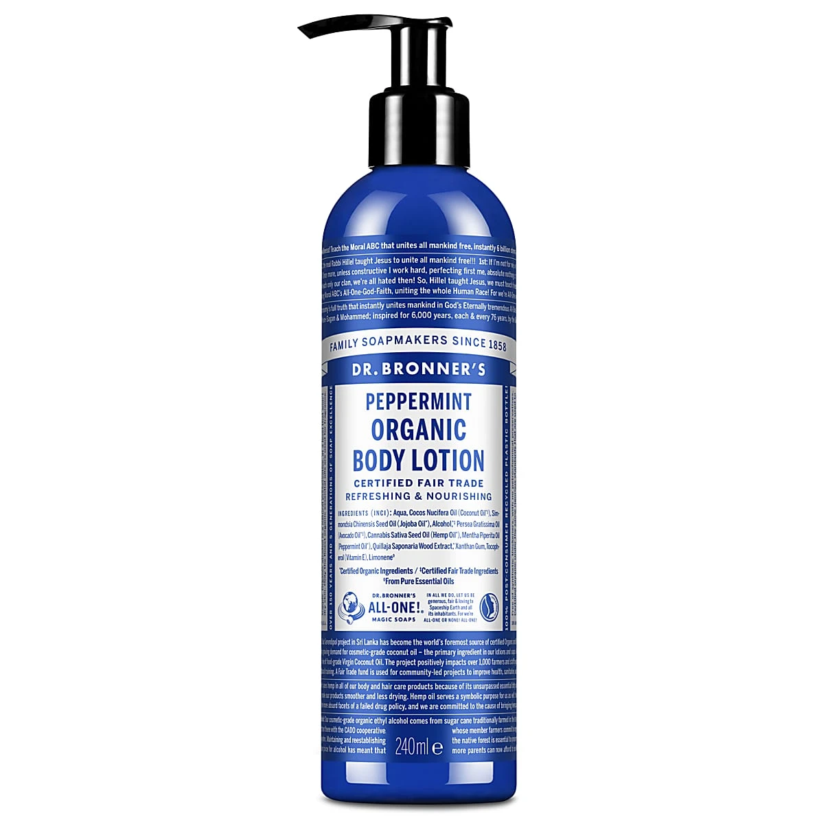 Dr. Bronner's Peppermint Organic Hand & Body Lotion 3 Dr. Bronner's Peppermint Organic Hand & Body Lotion