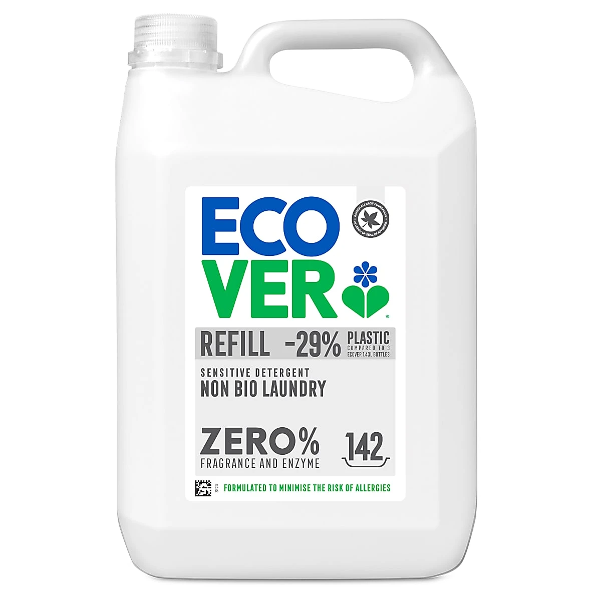 Ecover ZERO Sensitive Non Bio Laundry Liquid Refill 5L 3 Ecover ZERO Sensitive Non Bio Laundry Liquid Refill 5L