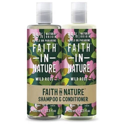 Faith In Nature Wild Rose Banded Shampoo & Conditioner