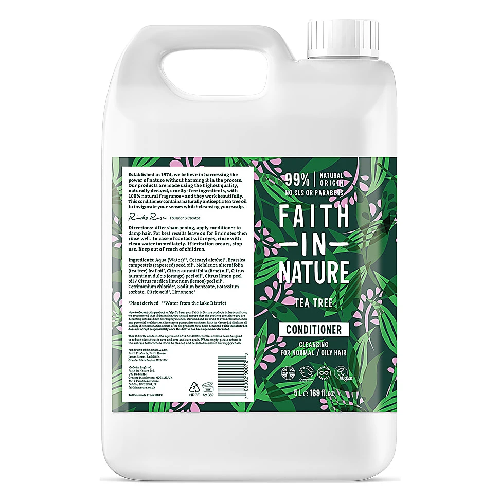 Faith In Nature Tea Tree Conditioner - 5L 3 Faith In Nature Tea Tree Conditioner - 5L