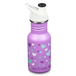 Klean Kanteen Children's Classic Sport Cap Bottle - Orchid Hearts