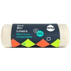 Seep Large Compostable Bin Liners (50L, 25 Bags)