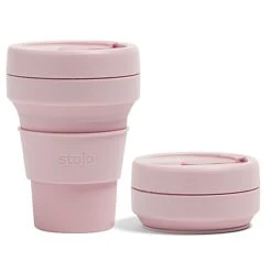 Stojo Collapsible Pocket Cup 355ml - Carnation -Big Green Smile Shop STJCUPCRNTN large 2