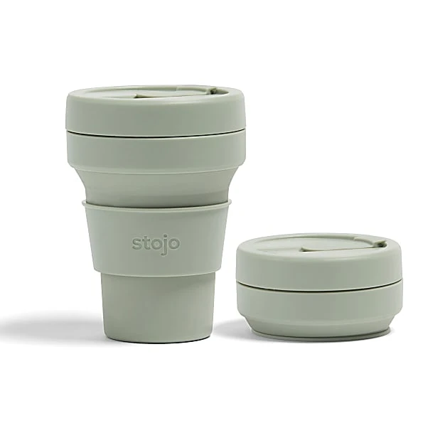 Stojo Collapsible Pocket Cup 355ml - Sage 5 Stojo Collapsible Pocket Cup 355ml - Sage - Image 3