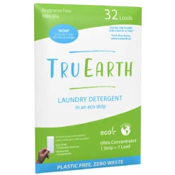 Tru Earth Laundry Eco-Strips Fragrance Free (32 Washes)