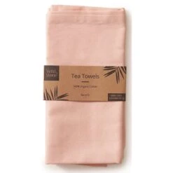Wild & Stone Organic Cotton Tea Towels Set Of 2 - Rose
