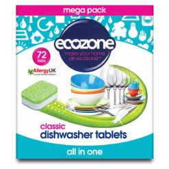 Ecozone Classic All In One Dishwasher Tabs (72 Pack)
